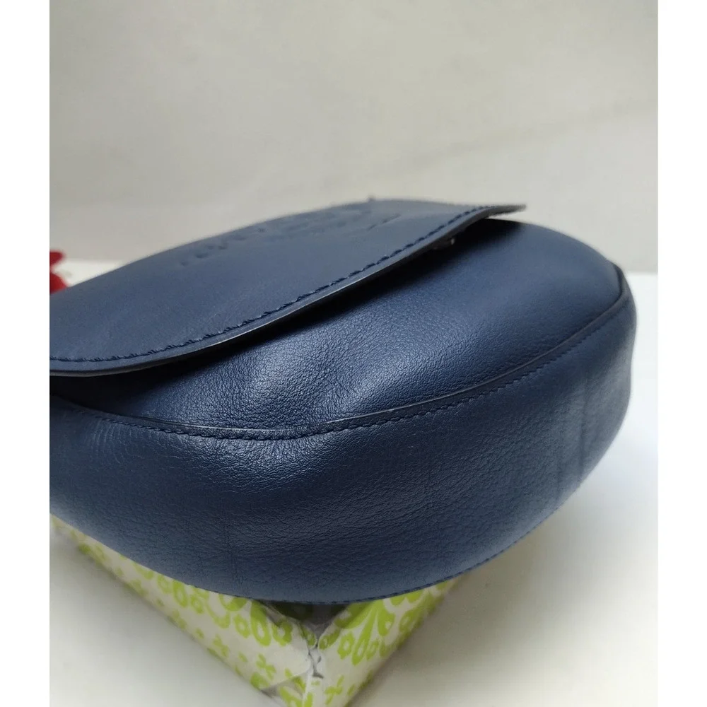 Coach Blue Leather Flap Closure Crossbody Bag